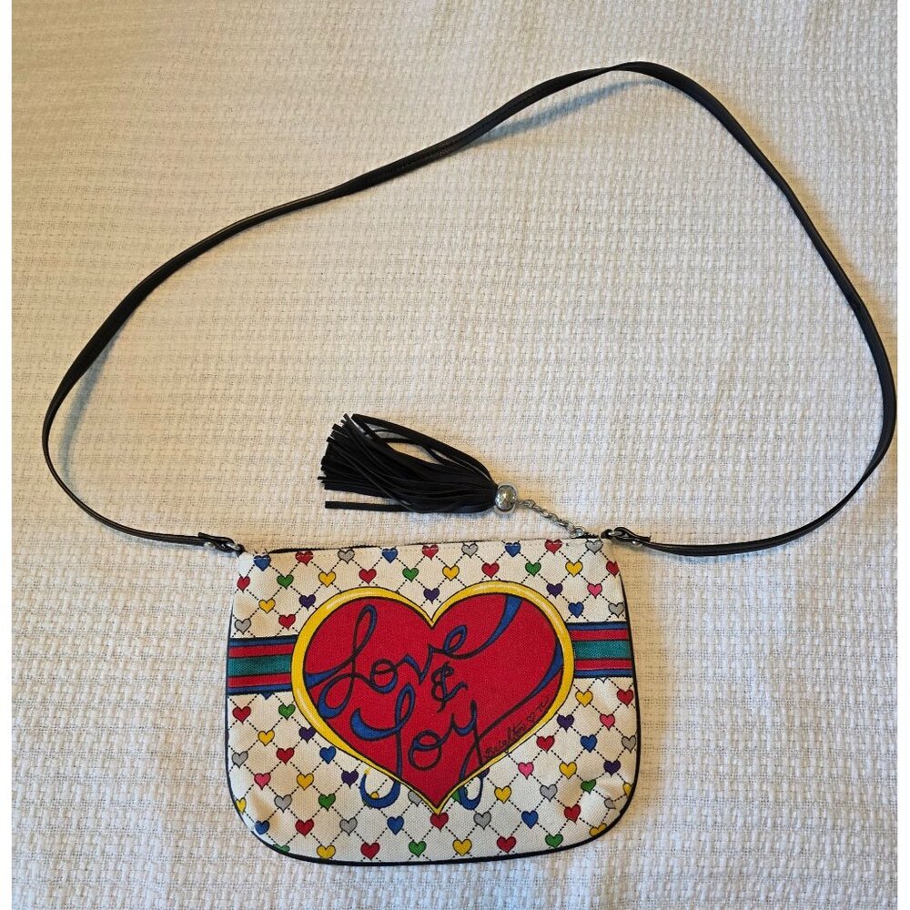 Brighton Holiday Love & Joy Crossbody Bag With Tassel Accent - Christmas Bag